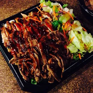 Teriyaki and beef plate