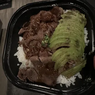 Gross avocado with black spots all over it for an up charge.