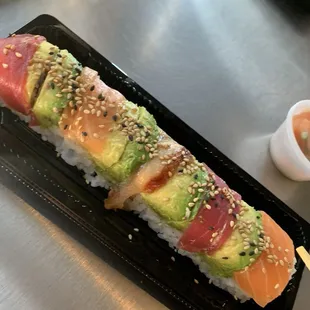 Another view of the Rainbow Roll