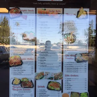 Menu with descriptions