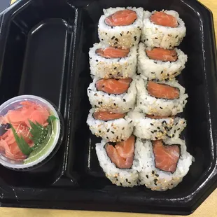 Salmon roll. It was good. Much better than expected. Fresh.