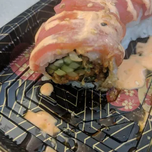 Crazy tuna roll (again with the cucumber filler)
