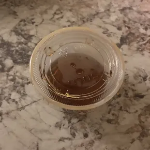 Tempura sauce...enough for like 2 pieces.