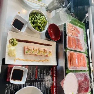 a variety of sushi