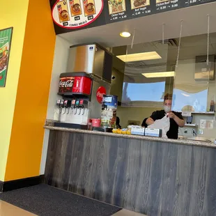 a man behind the counter