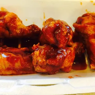 Yogis recently added wings to their menu, these are a must try, the chicken is cooked fresh and the Spicy BBQ is the best I&apos;ve ever had!!!