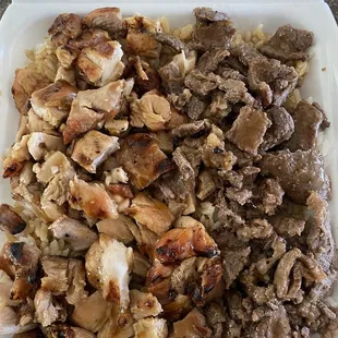 Beef and chicken bowl