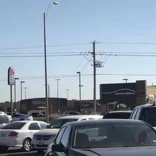 a lot of cars in a parking lot