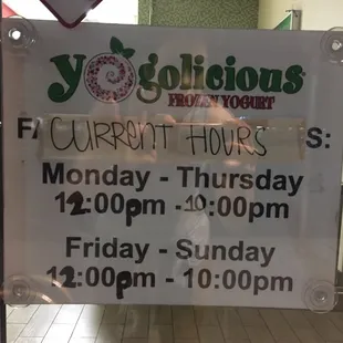 New hours as of 9/26/2017!