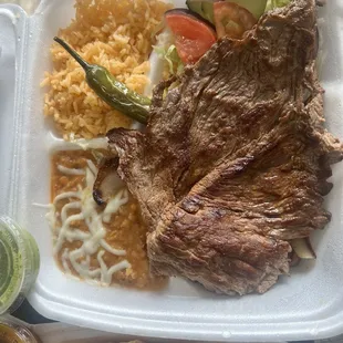 Carne asada plate