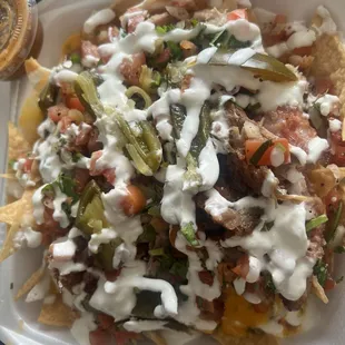 Nachos with carnitas