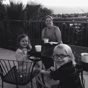 Family time and yogurt.