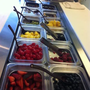 fruit toppings!