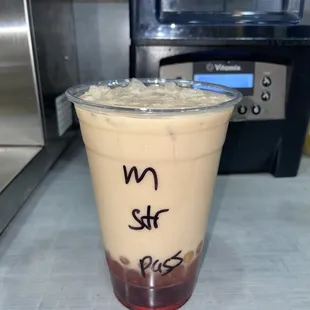 Strawberry milk tea