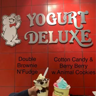 Sundae &amp; 2 flavored yogurt