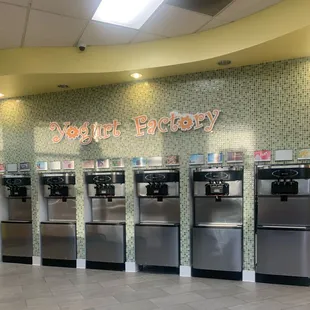 Various yogurt selections.