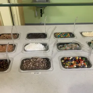 Yummy toppings.