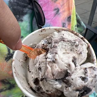 cookies and cream yogurt, mysteriously prepared.