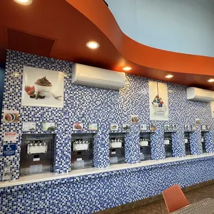 the interior of a yogurt shop