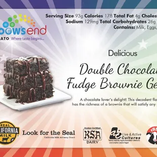 double chocolate fudge brownie