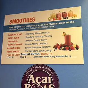 Very Healthy &amp; Delicious Smoothie Varieties 
Dairy and Non-Dairy Options.