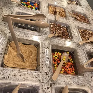 a variety of desserts