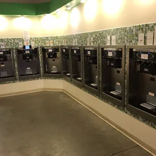 a row of vending machines
