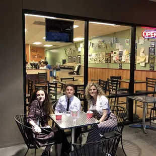 My wonderful family enjoying the yogurt!
