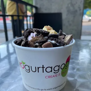 a cup of ice cream
