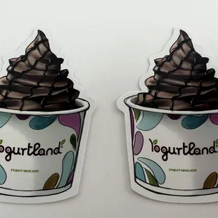 Stickers at yogurtland