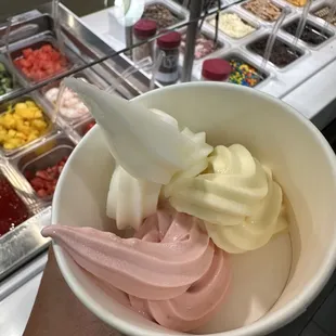 Fresh Strawberry, Plain Tart and Passion Fruit Mango