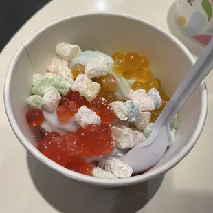 Rocket Pop Sorbet with mochi and popping boba