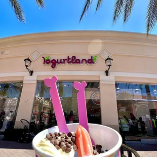 All the flavors and toppings at Yogurtland Irvine Spectrum