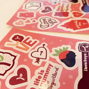 Valentines stickers