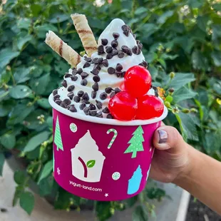 Our dreamy White Chocolate Peppermint frozen yogurt is taste of the holidays in every swirl! Limited time only ‚Äì don‚Äôt miss out!