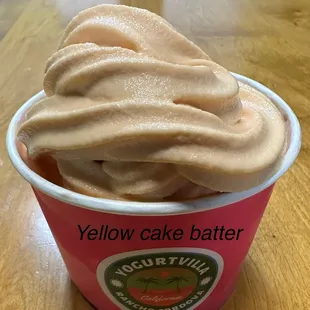 Yellow cake batter