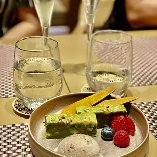 Matcha brownie with Azuki ice cream