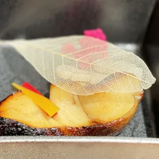 Butter fish with Mamaki leaf smoke
