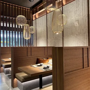 interior, sushi and sashimi