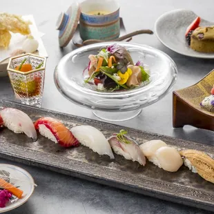 various types of sushi