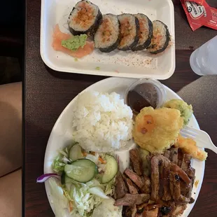 Sushi &amp; meat combo?