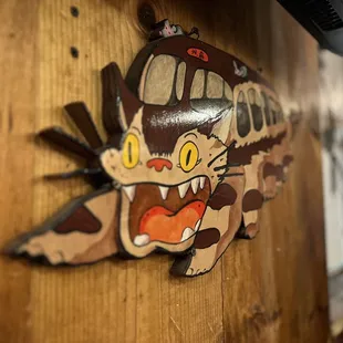 a close up of a wooden wall