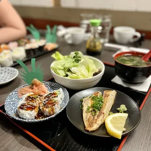 Saba Shioyaki &amp; Rock n' Roll bento combo