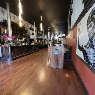 Indoor seating with future mezzanine seating area