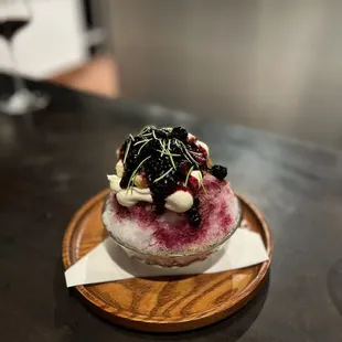 New dessert!! Blueberry cheesecake kakigori