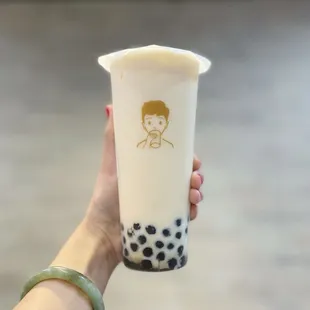 Jasmine Milk Tea with boba