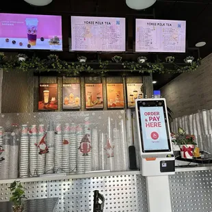 Inside - ordering kiosk