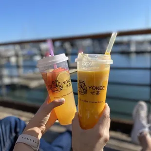 Fresh Fruit Green Tea &amp; Mango pomelo sago