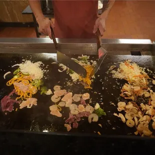 Hibachi prepared right in front of you!