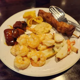The Spicy Shrimp In Front Was Very Good.